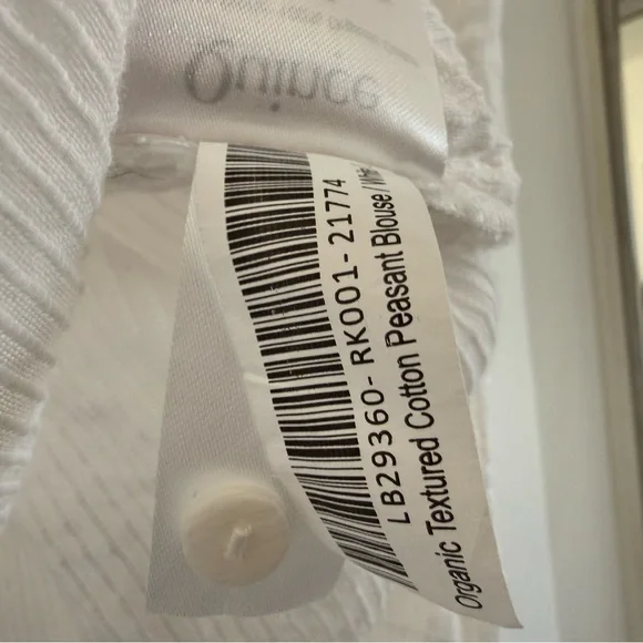 Quince Organic Cotton Peasant Blouse L - Picture 11 of 14